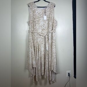 Calvin Klein White Sequin Tiered Sundress